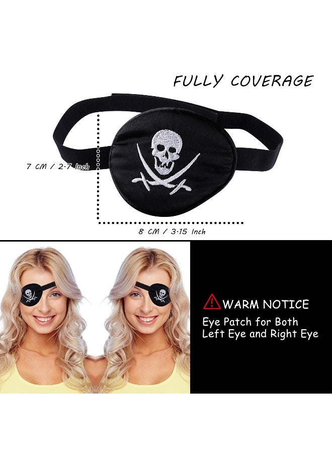 eZAKKA Pirate Eye Patch Skull Crossbone Eye Patches Eyepatch for Adults Kids for Halloween, Pirate Theme Party, Christmas  - Image 5