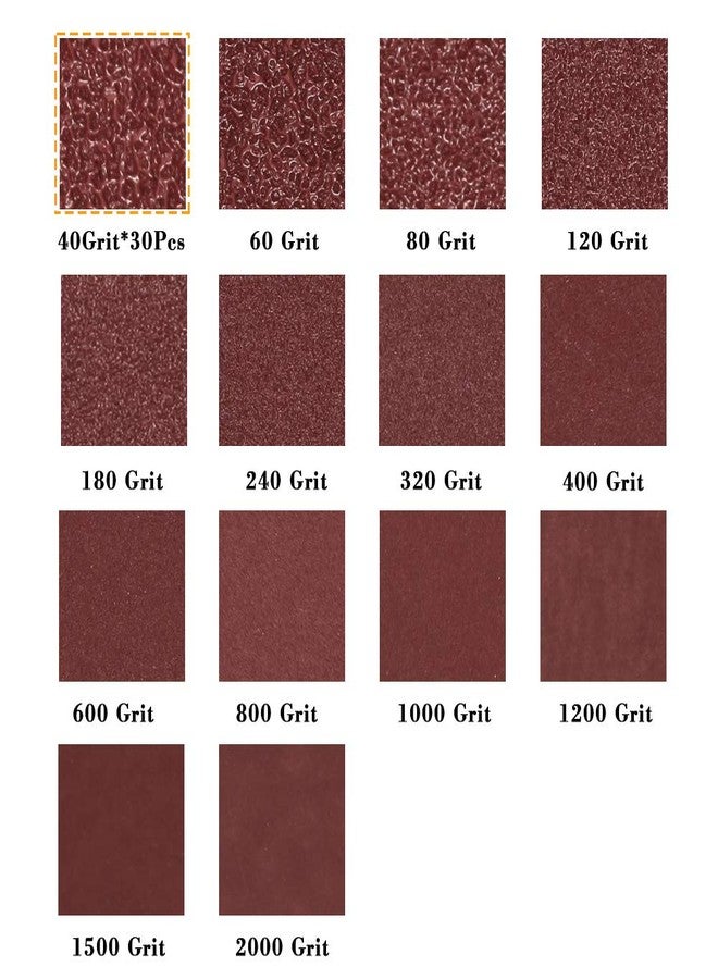 SPEEDWOX 30 Pcs Hook and Loop Triangle Sandpaper 40 Grit 80mm 3-1/8 Inches for Oscillating Multi Tool Detail Sander Sanding Discs Triangle Sanding Pads - Image 2