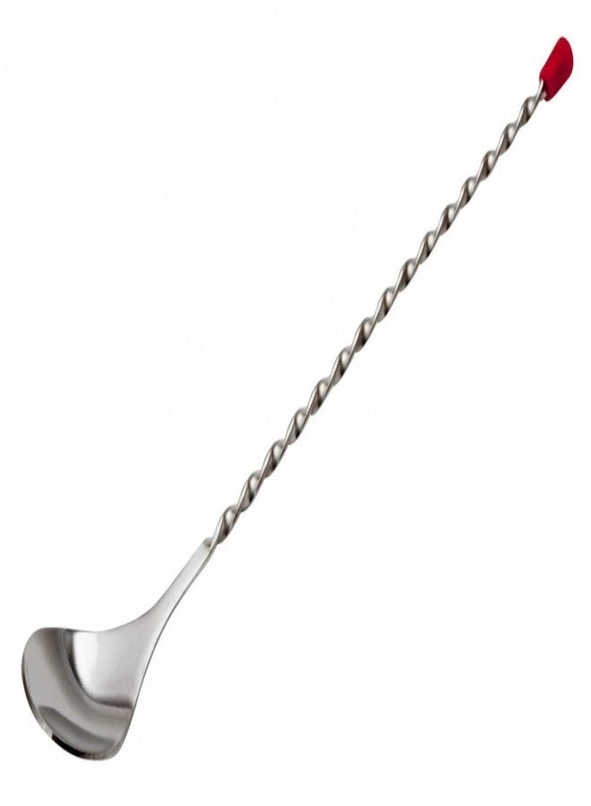 PAUL SONS 11.7Inch Stainless Steel Cocktail Spoon/Bar Spoon with Red Knob, Long Handle Twisted Mixing Spoon (Pack of 2Pc) - Image 2