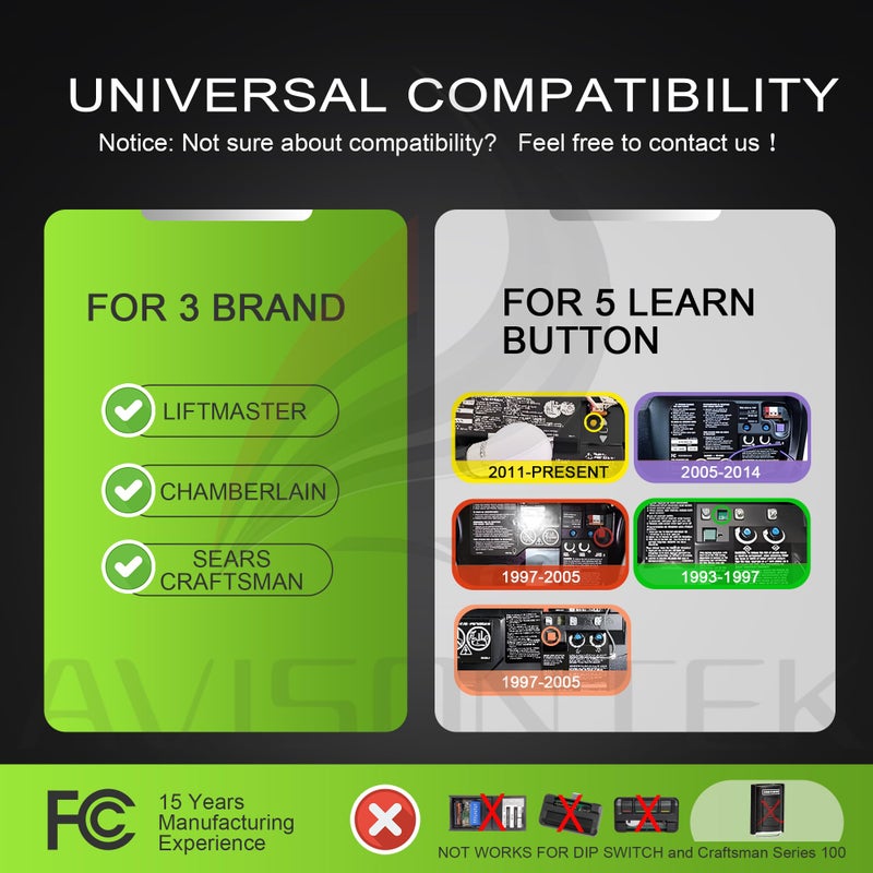 Avisontek Chamberlain 940EV-P2 940ESTD Wireless Universal Garage Door Opener Keypadã€12-Year-Warrantyã€‘ - Image 2