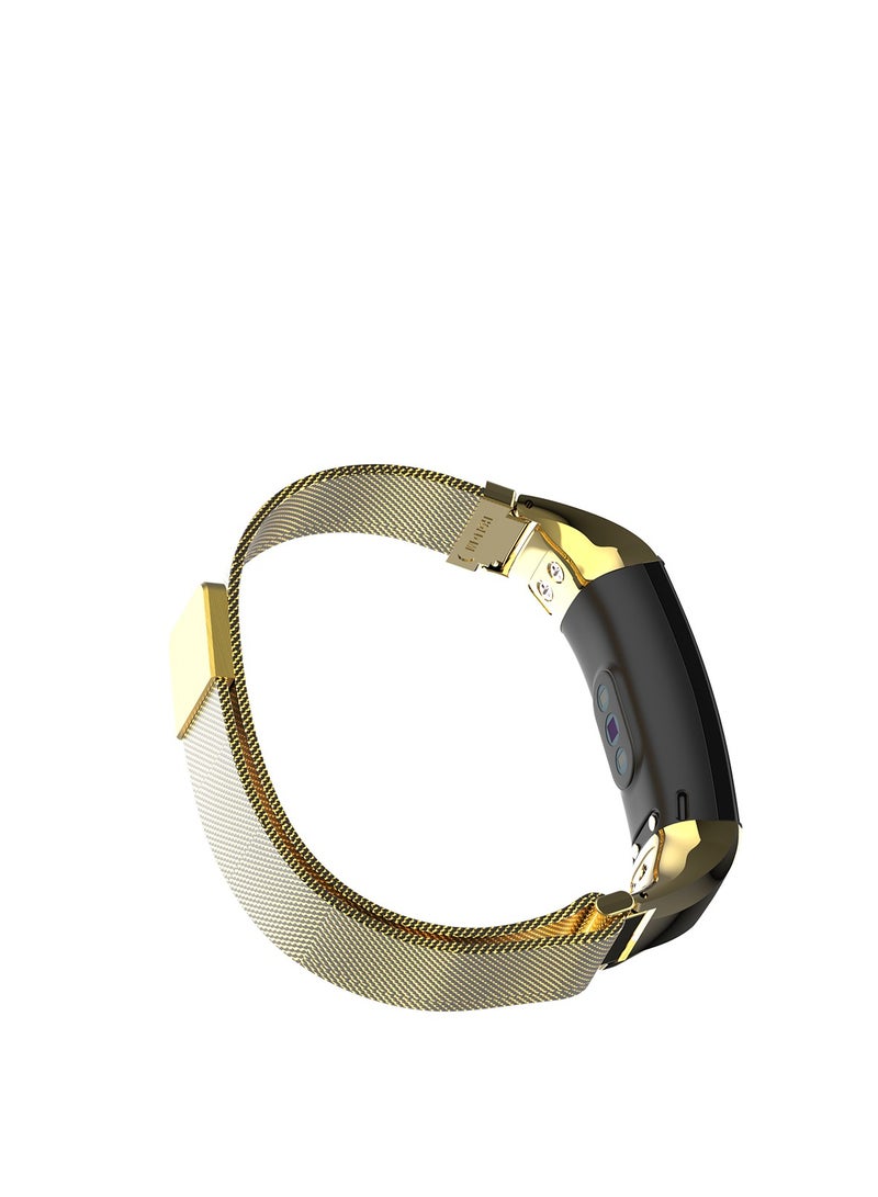 ووتش هونر 4/5 حزام معدني بديل لساعة المعصم الرياضية المعدنية بقفل مغناطيسى سهل الاستخدام ذهبى - Image 2