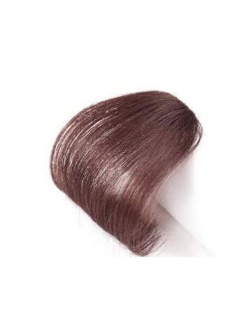 Estelle Clip in Bangs Hair Extensions Thin Neat Air Bangs for Women One Piece Hair Clip Full Neat Fringe, Side Bang Straight False Hairpiece With Clip Accessories (Without Sideburn, Dark Brown) - Image 1