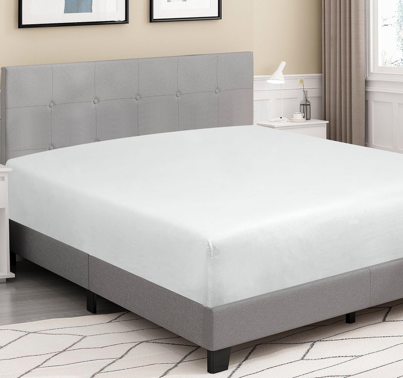 ROYALE LINENS 300 Thread Count 100% Long Staple Combed Cotton Fitted Sheet Twin - Super Soft Deep Pocket Bottom Sheet - Fitted Sheets Only - Elastic Sheets (Twin, White) - Image 4