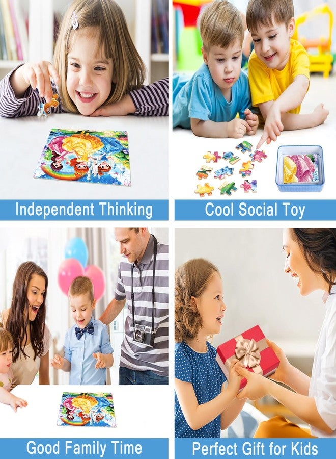 MZZOTOY أحجية الأميرات من MZZOTOY للأطفال من عمر 4 إلى 8 سنوات، أحجية تركيب الصور (بازل) مكونة من 60 قطعة للأطفال من عمر 3 إلى 5 سنوات، أحجية تعليمية للبنات والأولاد، تأتي في علبة معدنية. - Image 5