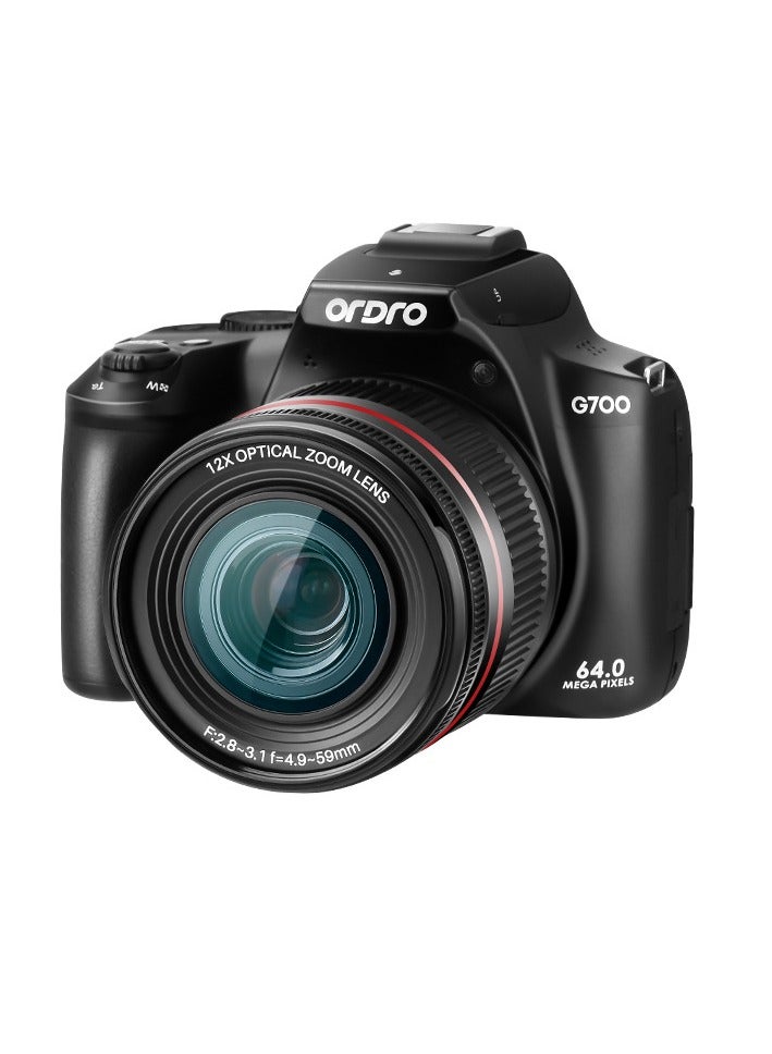 ORDRO 4K Optical Zoom Camera for Photography, 64MP Vlogging Camera for YouTube 30X Digital Zoom 1080P 60FPS AF/MF,Point and Shoot Camera for Beginner (Black) - Image 2