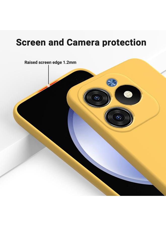 اس-توب جراب لهاتف itel S23+ مصنوع من السيليكون السائل بلون سادة مع تغطية كاملة - Image 5