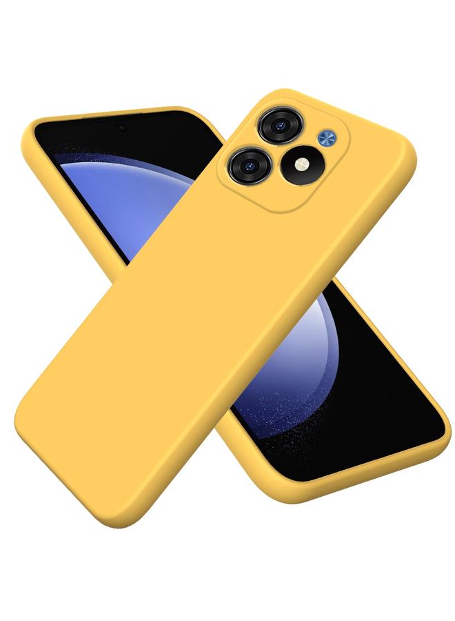 اس-توب جراب لهاتف itel S23+ مصنوع من السيليكون السائل بلون سادة مع تغطية كاملة - Image 1