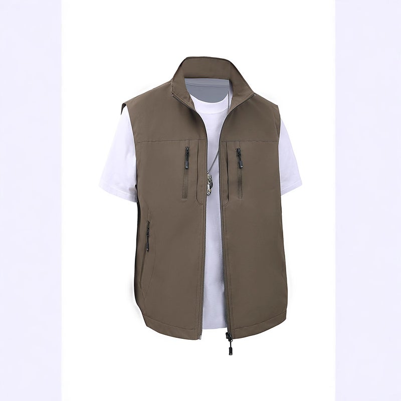 Multi-Pocket Quick-Dry Men'S Vest Outdoor Hiking Sleeveless Jacket Casual Large Size Fishing Youth Top - Image 3