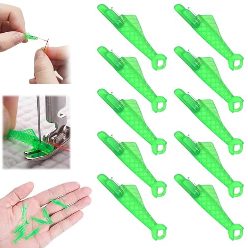OTXKXBLP 10 Pcs Fish Mouth Sewing Machine Needle Threader,2024 New Upgraded Automatic Sewing Needle Threader,Simple Needle Threader Tool,Quick Sewing Machine Cycle Simple Needle Threader Tool (Pink) - Image 1