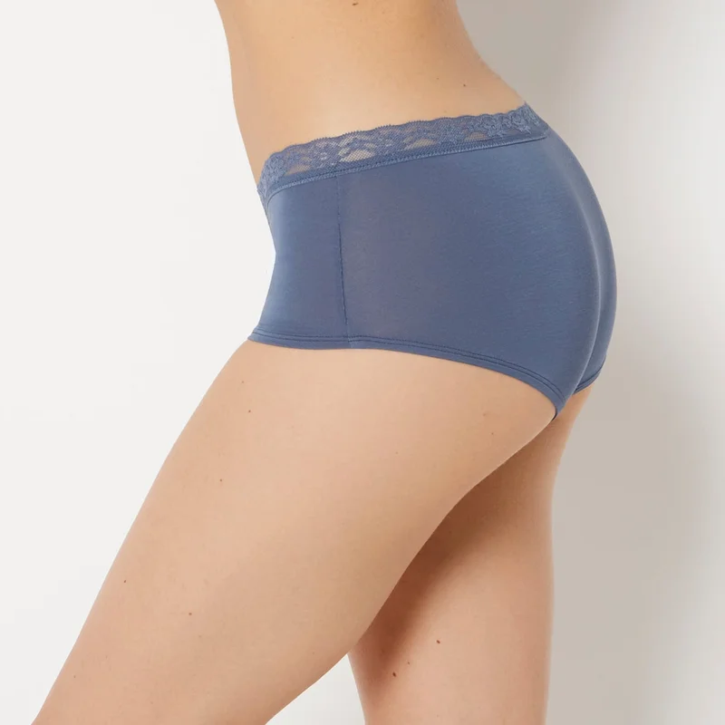 لا سينزا La Senza Ultrasoft Modal Boyshort Panty with Lace Trim