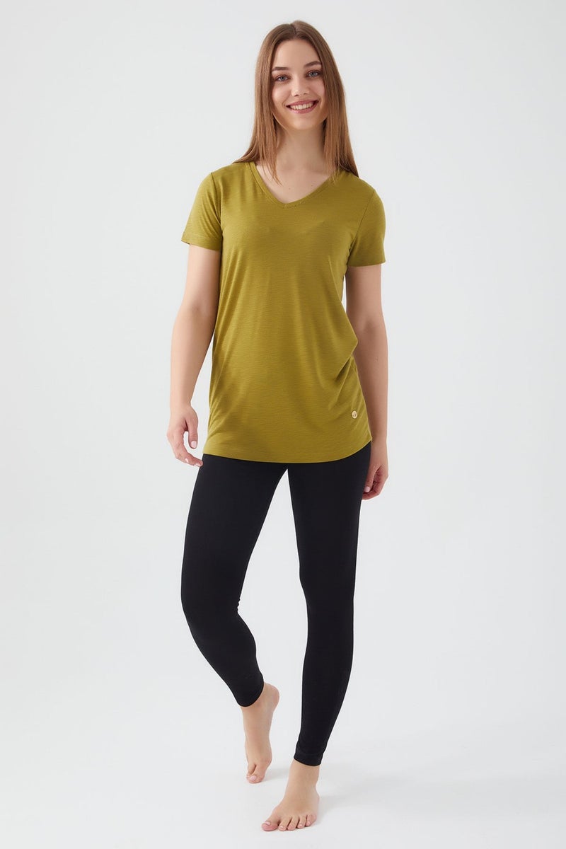 pierre cardin Plain Green Women's Leggings Set  - Image 2