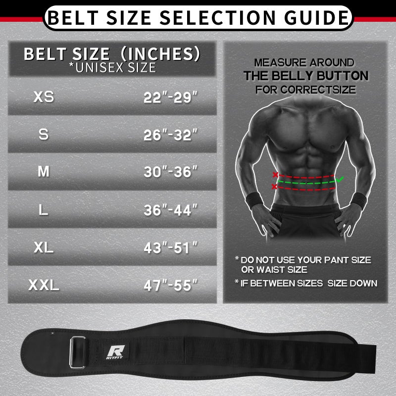 RitFit Weight Lifting Belt - Great for Squats, Lunges, Deadlift, Thrusters - Men and Women - 6 Inch Black/Camouflage - Image 3