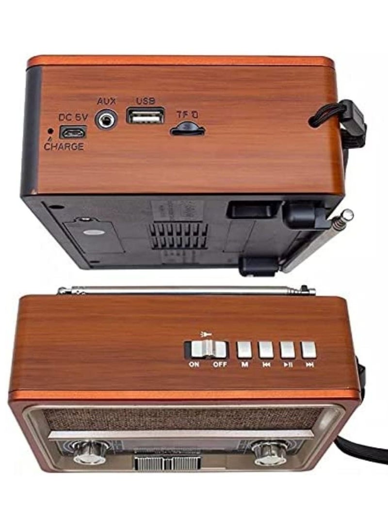 دي إل سي  راديو كلاسيك USB مع سماعة هاي فاي وبطارية قابلة للشحن - Image 2