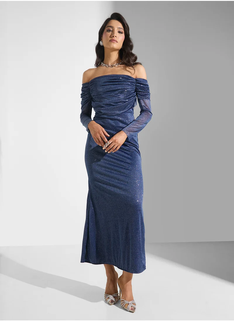 Ella Limited Edition Off Shoulder Shimmer Dress