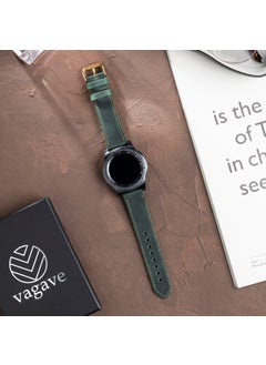 Vagave Genuine Leather Watch Band 20MM 22MM 24MM Fossil Diesel Lacoste Casio Armani Tissot Nacar Classic Watch Band Leather Strap Green  - Image 5