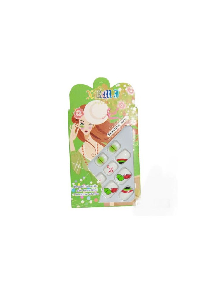Generic Kids Press On Nails For Girls Full Cover Pre-glued Short