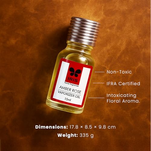 IRIS Home Fragrance -Amber Rose 15ml Fragrance Vaporizer Oil for Diffuser, refill for oil burners/vapourizer - Image 2