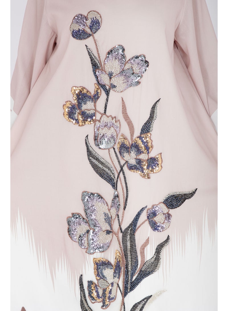 IKKXA Ombre Colors Floral Beaded Embroidery - Image 2