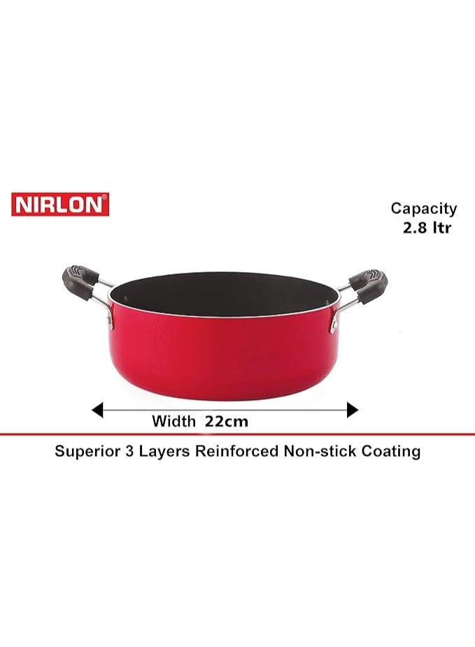 Nirlon Aluminium Non-Stick Gas Compatible Combo Cookwares Set 4 - Piece - Image 2