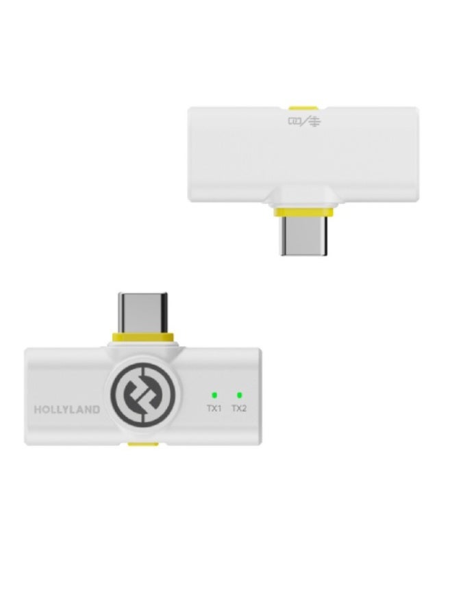 Hollyland Lark M2 Mobile – Wireless lavalier microphone with USB-C plug – white - Image 4