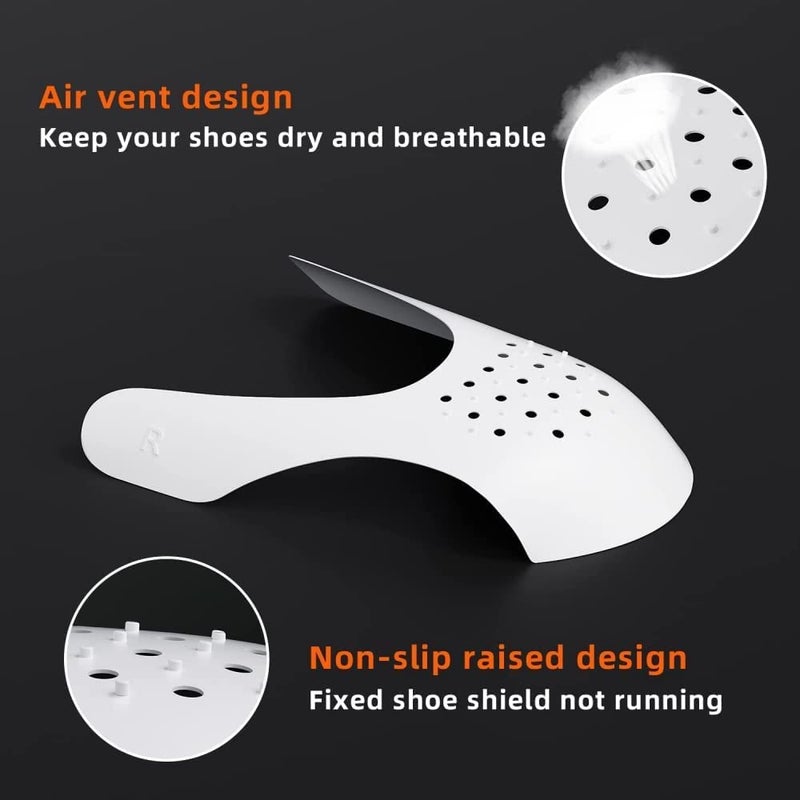 SITANSH Shoe Protectors for Air Force Anti-Wrinkle Shoes Protectors for Men's Soft Material Sneaker Guard Shoes Protector No Creases Shoes for Protection Safety Guard (White - 1 Pair) - Image 1