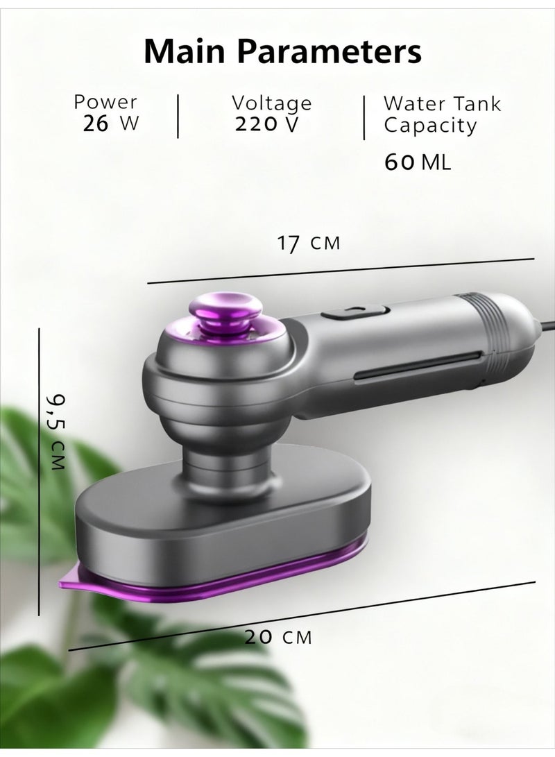 Professional 4-in-1 Mini Steamer Iron, 26W Portable for Travel, Dry Iron & Disinfection Mode - Image 3