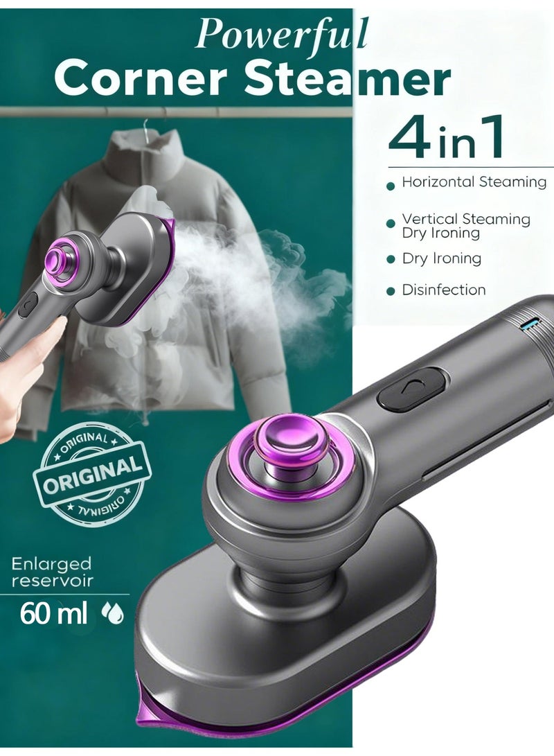 Professional 4-in-1 Mini Steamer Iron, 26W Portable for Travel, Dry Iron & Disinfection Mode - Image 1
