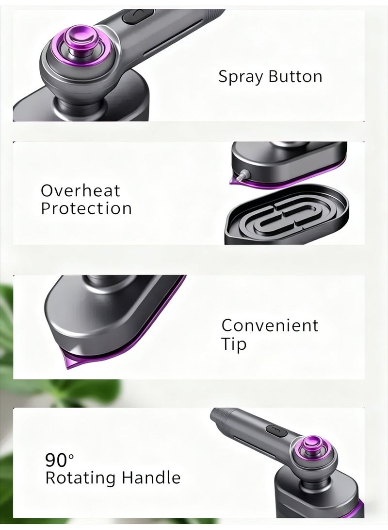 Professional 4-in-1 Mini Steamer Iron, 26W Portable for Travel, Dry Iron & Disinfection Mode - Image 4