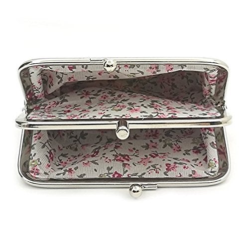 Patty Both Cute Classic Floral Exquisite Buckle Coin Purse - Image 5