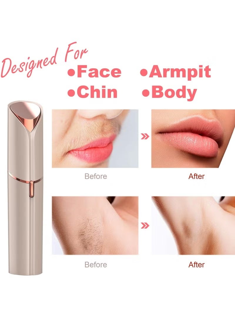 فلوليس أنثى الوجه إزالة الشعر الجهاز ، ماكينة حلاقة كهربائية ، الناقل التسلسلي العام شحن الوجه إزالة الشعر الجهاز ، جهاز محمول لإزالة الشعر مؤلم على الشفاه والذقن واللحية والأصابع - Image 2