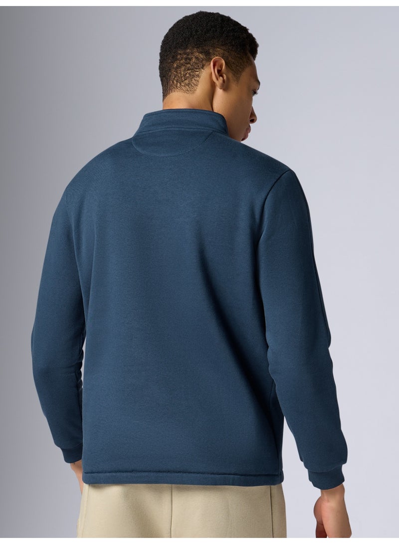 اكس واي اكس اكس سويت شيرت نبضة إنتلي سموث رجالي مريح بأكمام طويلة وسحاب نصفي - Image 3