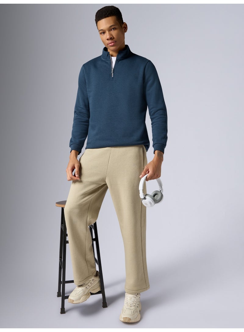 اكس واي اكس اكس سويت شيرت نبضة إنتلي سموث رجالي مريح بأكمام طويلة وسحاب نصفي - Image 4