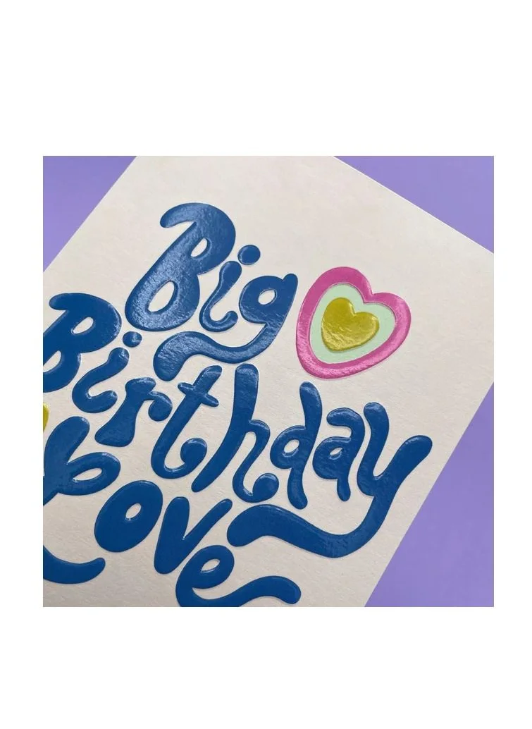 راسبيري بلوسوم 'Big Birthday Love' Greeting Card