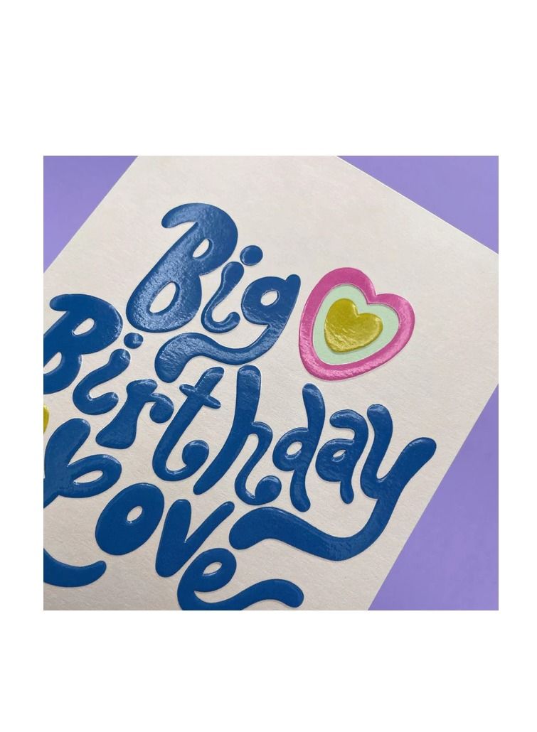 Raspberry Blossom Big Birthday Love' Greeting Card  - Image 2
