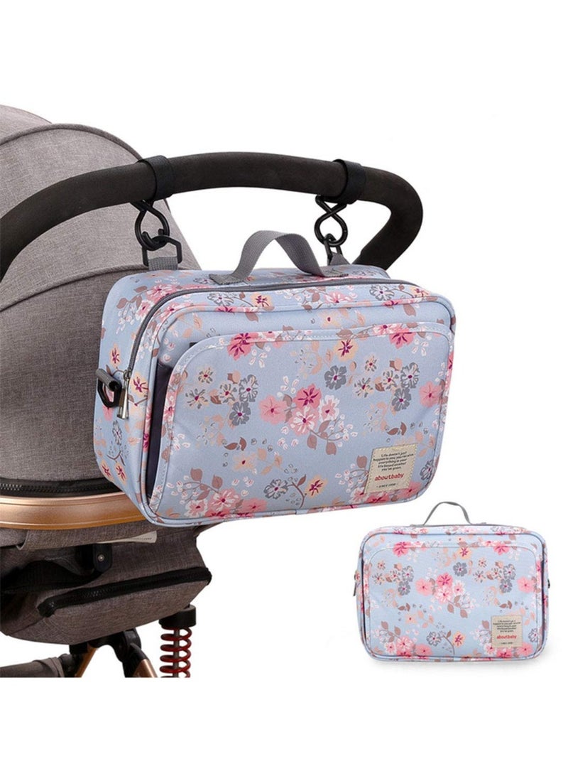 كيس حفاضات السفر ، منظم عربة الطفل متعددة الأغراض كيس حفاضات مقاومة للماء كيس للفتيان والبنات - Image 1