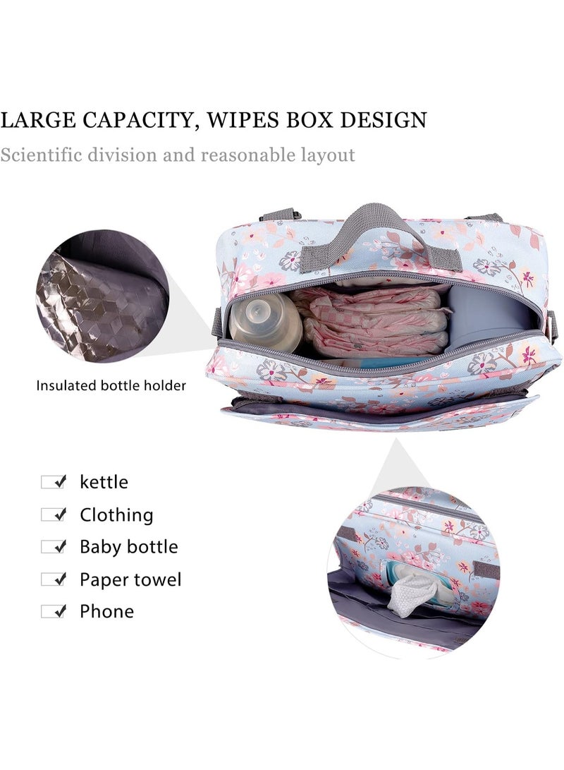 كيس حفاضات السفر ، منظم عربة الطفل متعددة الأغراض كيس حفاضات مقاومة للماء كيس للفتيان والبنات - Image 5