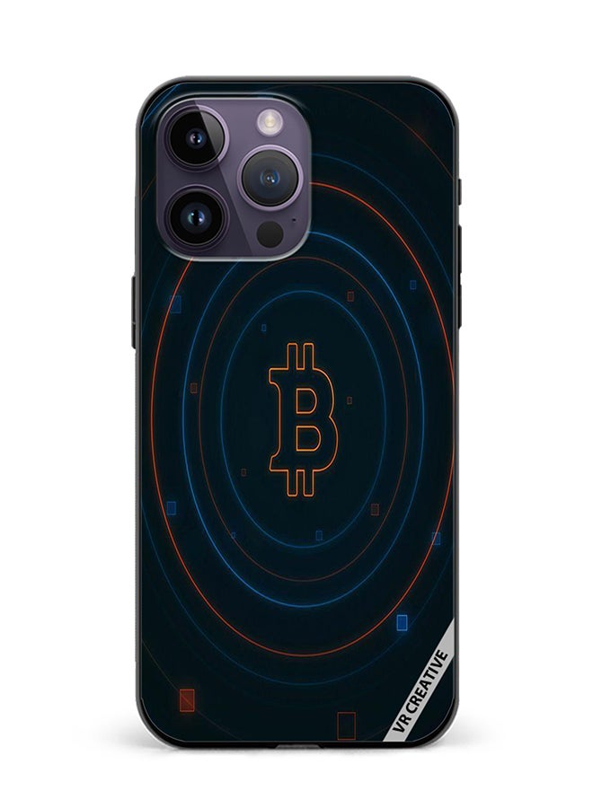VR CREATIVE Protective Case Cover For Apple iPhone 15 Pro Max Bitcoin Design Multicolour - Image 1
