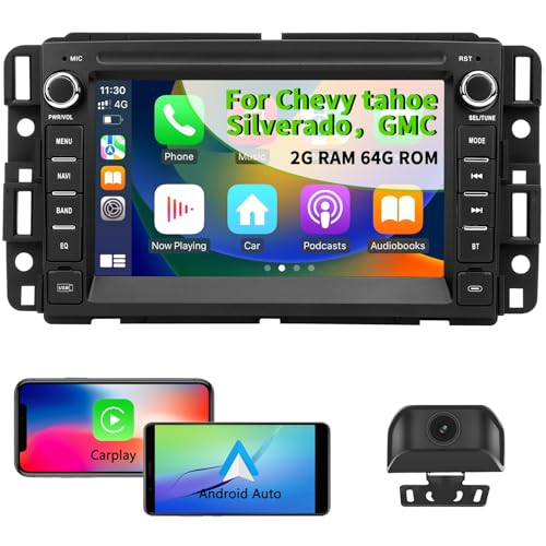 Gdienty Car Stereo Radio for Chevrolet Chevy Silverado Tahoe GMC Sierra Yukon Android 13 2G64G with CarPlay Android Auto Bluetooth WiFi GPS Navigation 7 Inch IPS Touch Screen Head Unit HD Backup Camera - Image 1