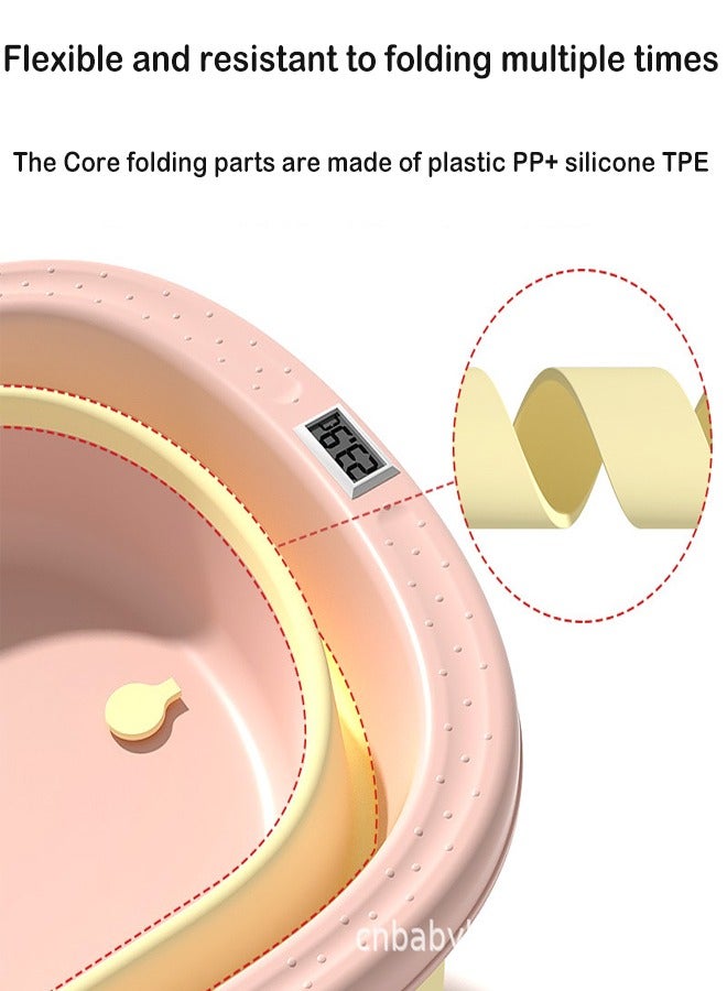 All in One Baby Bathtub Set Foldable Tub and Bath Mat with Temperature Display - Image 4