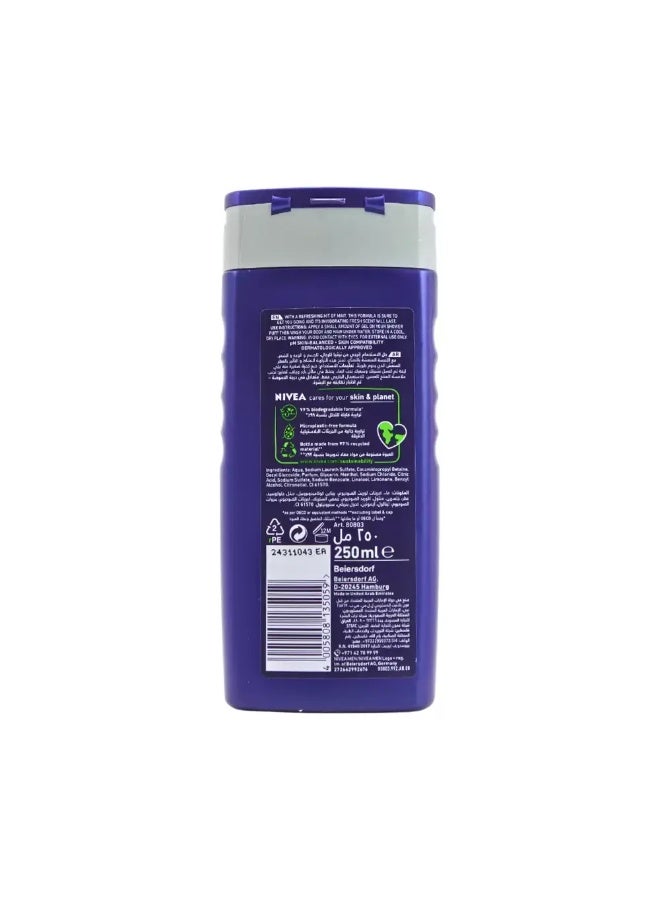 Nivea جل استحمام نيفيا للرجال إنرجي 24 ساعة تأثير منعش 3 في 1 مع مستخلص النعناع - 250 مل - Image 2