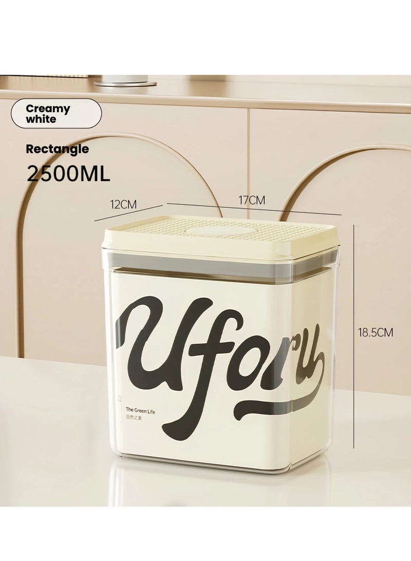 DC-ITECH Food Storage Containers Organiser & Cereal Storage Containers for Kitchen with VacuumLids Leak Proof Wide Mouth Vacuum Seal for Coffee Beans Fruit Spice Tea 2.5L - Image 1