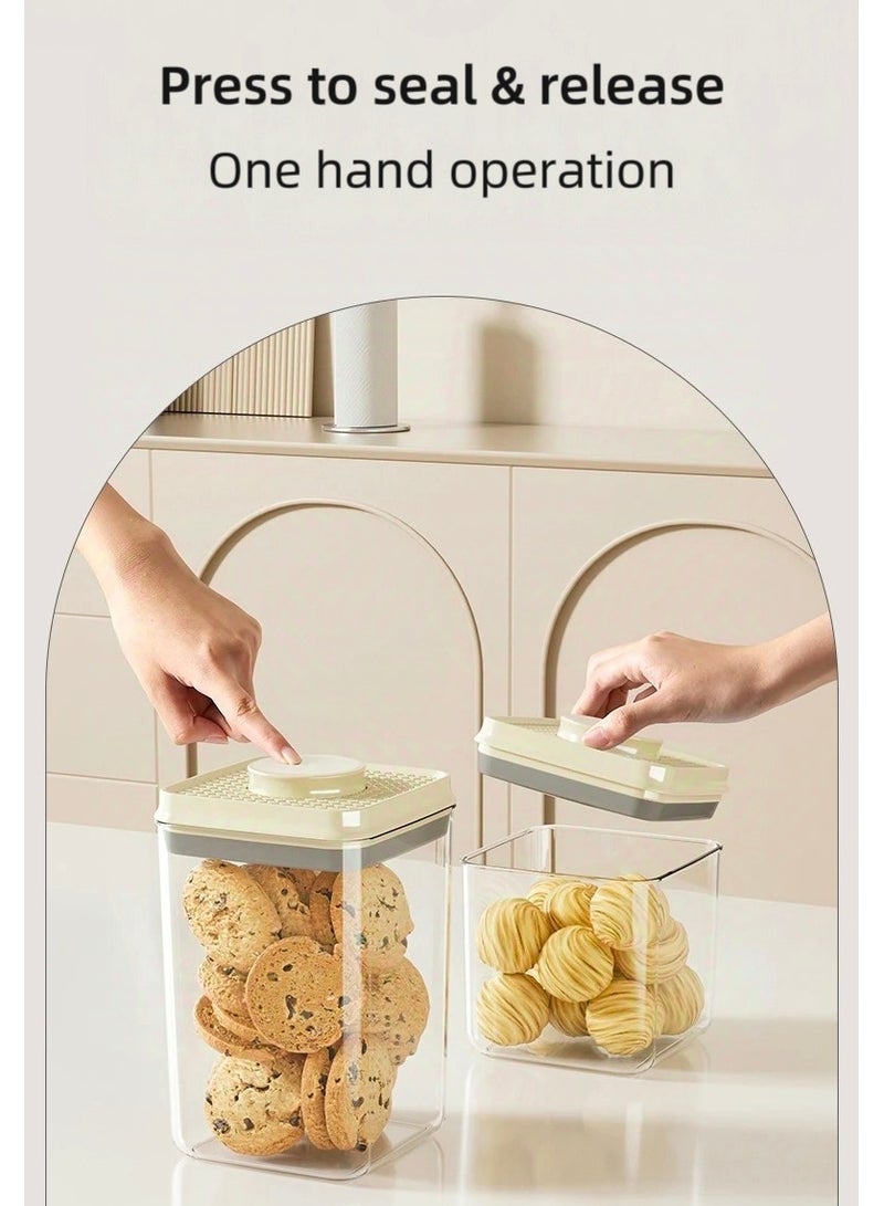 DC-ITECH Food Storage Containers Organiser & Cereal Storage Containers for Kitchen with VacuumLids Leak Proof Wide Mouth Vacuum Seal for Coffee Beans Fruit Spice Tea 2.5L - Image 2