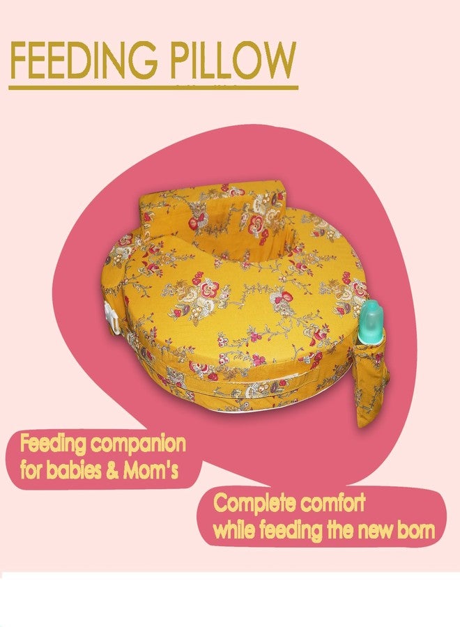 Gordon Nursing Pillow for Breastfeeding, Nursing and Posture Support with Pocket and Removable Slipcover Made in Eco Friendly Soft Fabric (Honey) - Image 5