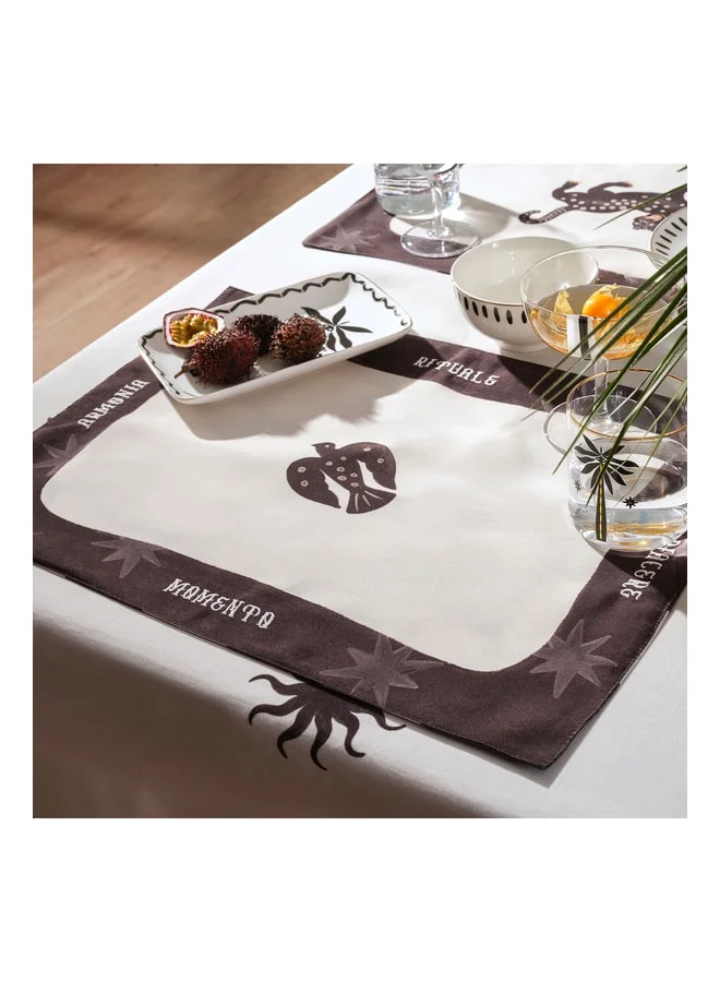 Zsa Zsa Zsu  Prusa Ecru-Black American Service 35x50 cm  | Best Price UAE