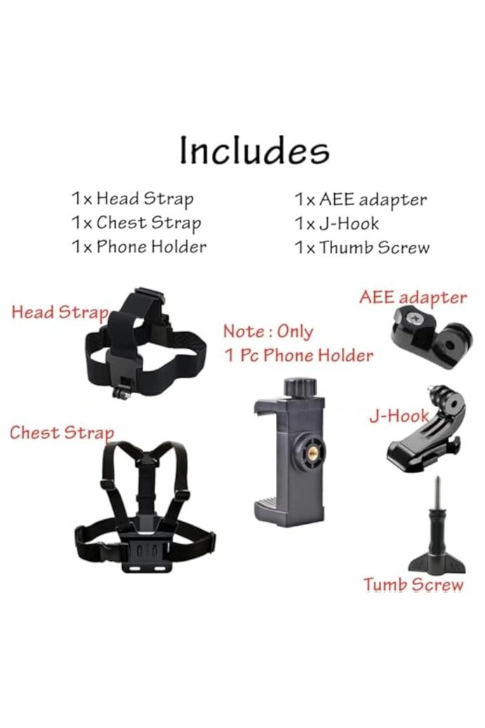 Arabest iPhone Chest Mount, Harness Vest and Head Strap Clip Holder, For POV/VLOG, for iPhone/for GoPro Hero/for DJI Osmo/AKASO and Action Cameras (Mobile Phone Chest Strap + Headband) - Image 5