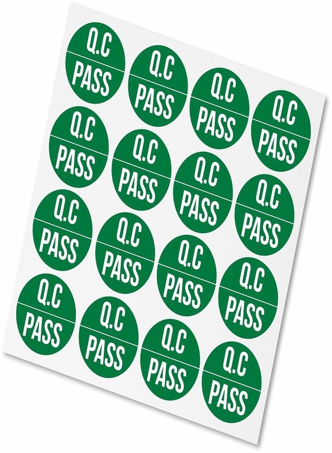 CVANU 1000pcs QC Pass Green Mini Sticker with Circle Shape (20 X 20mm) _Q327 - Image 2