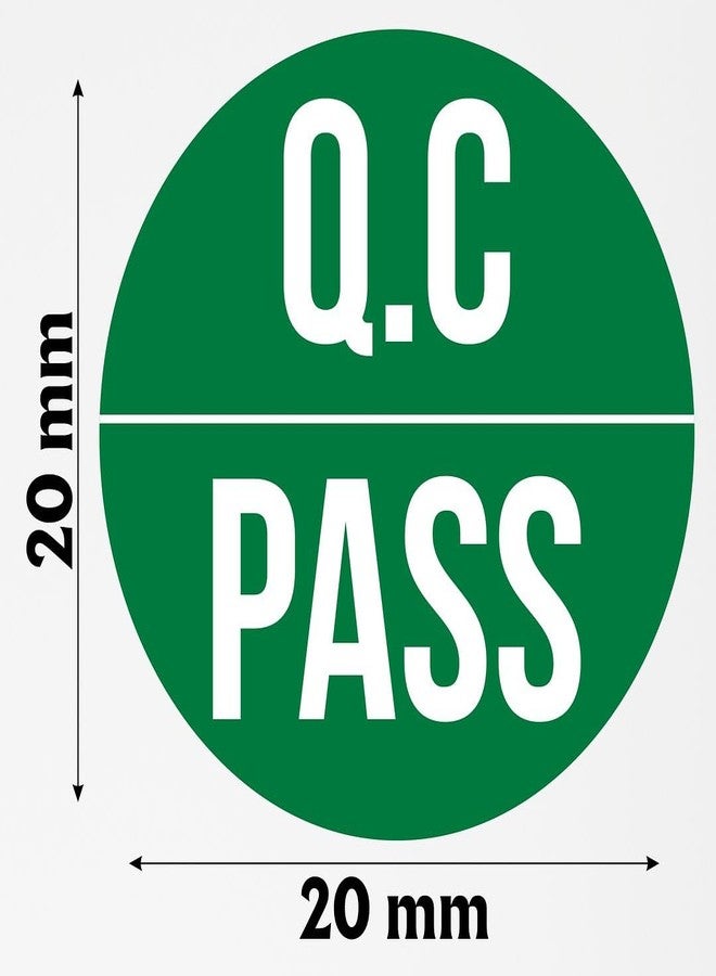 CVANU 1000pcs QC Pass Green Mini Sticker with Circle Shape (20 X 20mm) _Q327 - Image 5