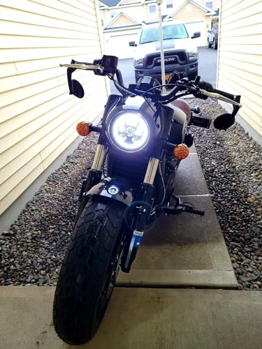 Eagle Lights 8900CG3H-SCOUT Indian Scout Motorcycle Headlight with White Halo Ring, Fits 2015+ Scout 60, Scout and Bobber, Chrome - Image 4