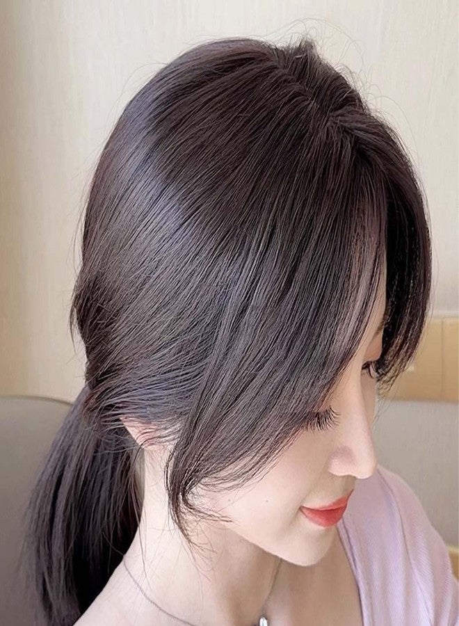 Aeenioy Front Hair Extensions for Women, Extensions for Thinning Hair, Extension for Instant Volume, Brown Black Hairs Topper for Women - Image 5