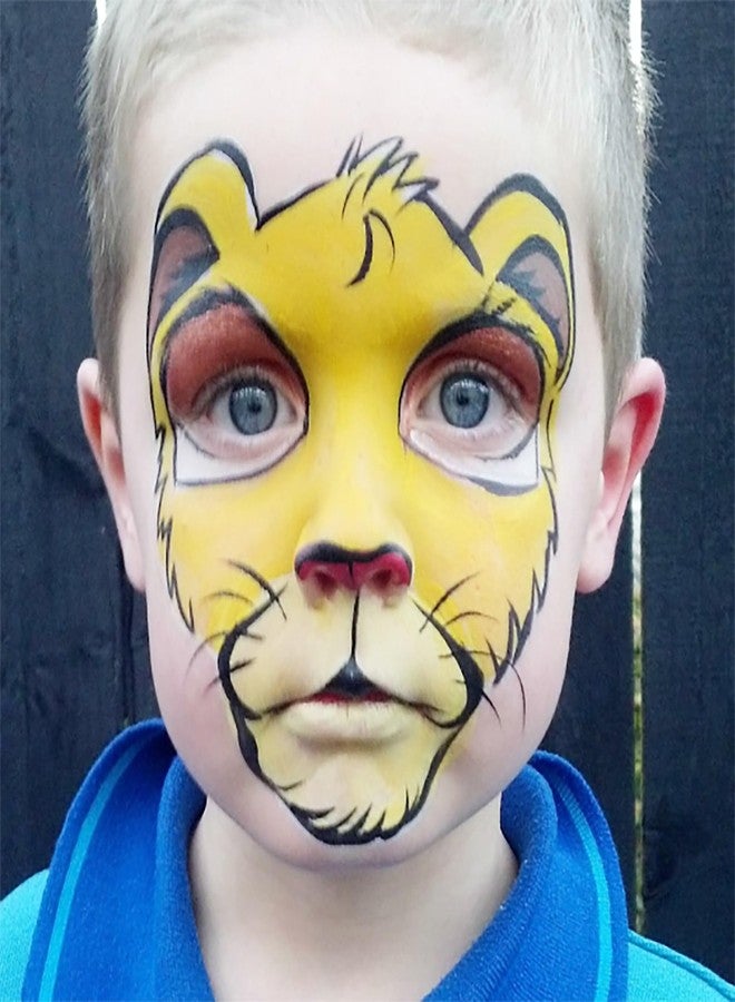 Mysense Yellow Face Body Paint,Water Based Washable Face Paint,Non-toxic Cream Body Paint for Adults and Children,Yellow Facepaint for Halloween Lion Tiger Cosplay Makeup,0.6oz - Image 5